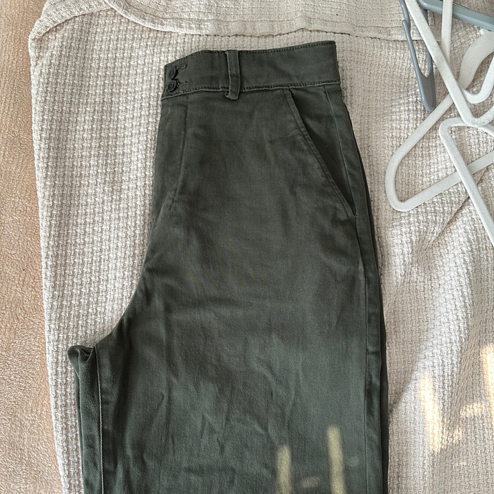 Everlane Green Wide Leg Pant